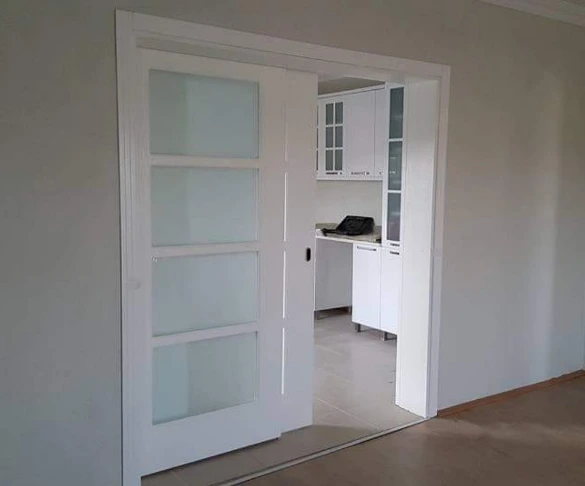 Özel İmalat Lake Camlı Salon ve Çift Kanat Oda Kapısı